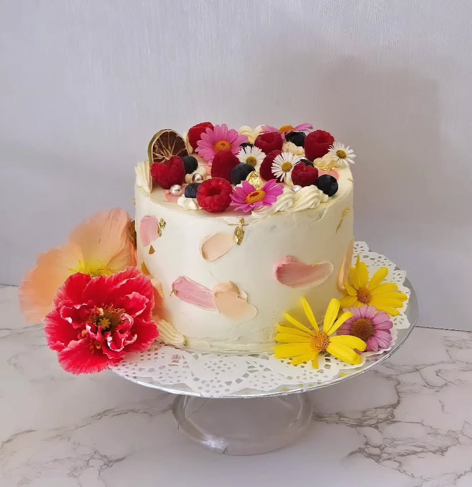 Artistic Brushstroke Cake